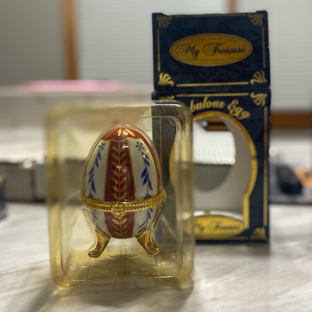 Collectible Porcelain Hand-Painted Egg